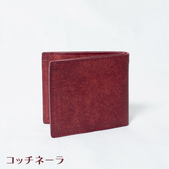 二つ折り財布（小銭入れ無）dopia ドピア｜プエブロ / イタリア植物タンニンなめし革 8枚目の画像