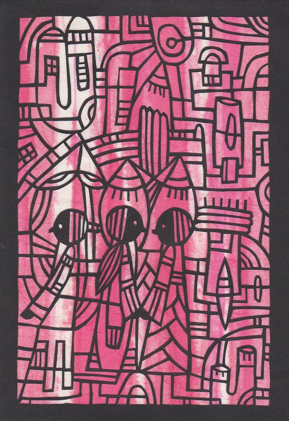 切り絵 ミセスの切り絵3作目🍏✨♡（写真3枚） 今回もkinako_1213さん