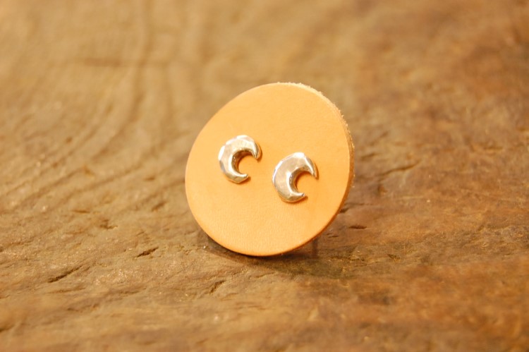 MOONピアス silver950/メンズ・レディース/プレゼント/手作り