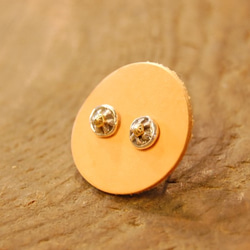 Concho型耳環，配以K18金/銀950 /男士/女士/禮物/手工製作 第1張的照片