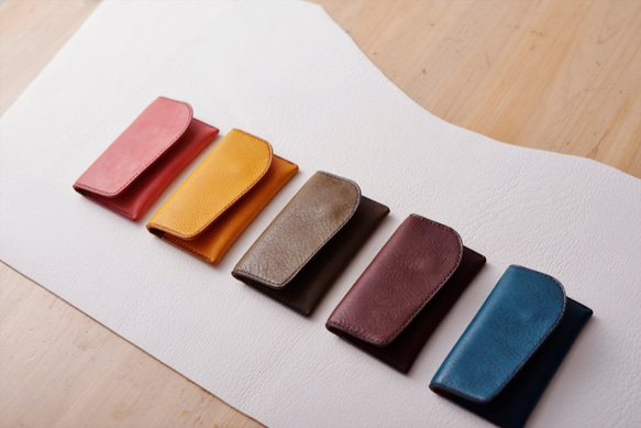 ミネルバボックスとブッテーロの贅沢な名刺入れ　名入れ可能/総手縫い仕上げ/メンズ・レディース/プレゼント/スリム 5枚目の画像