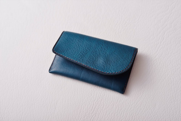 ミネルバボックスとブッテーロの贅沢な名刺入れ　名入れ可能/総手縫い仕上げ/メンズ・レディース/プレゼント/スリム 1枚目の画像