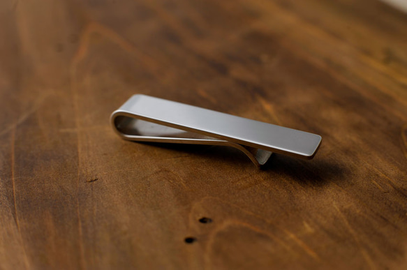 マネークリップ　鏡面１０ミリ シルバー/名入れ可能/手曲げ/メンズ/プレゼント 