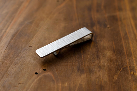 マネークリップ　タタキ１０ミリ シルバー/名入れ可能/手曲げ/メンズ/プレゼント 