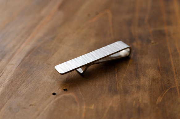 マネークリップ　タタキ１０ミリ シルバー/名入れ可能/手曲げ/メンズ/プレゼント 