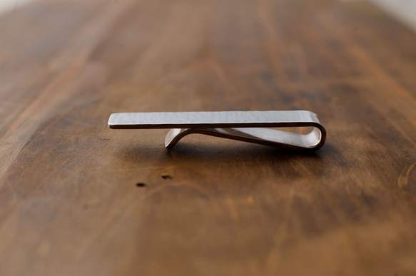 マネークリップ　タタキ１０ミリ シルバー/名入れ可能/手曲げ/メンズ/プレゼント 