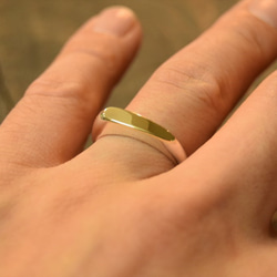 k18和銀色的組合男士/女士/禮物/可個性化/尺寸可調節/結婚戒指/ 第7張的照片