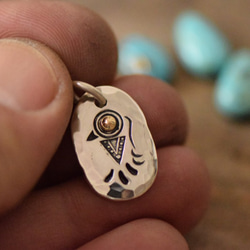 アマビエチャリティーチャーム/手作り/寄付金/シルバーチャーム/ネックレス 4枚目の画像