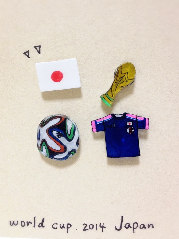 w杯にっぽん応援 ピアス 1枚目の画像