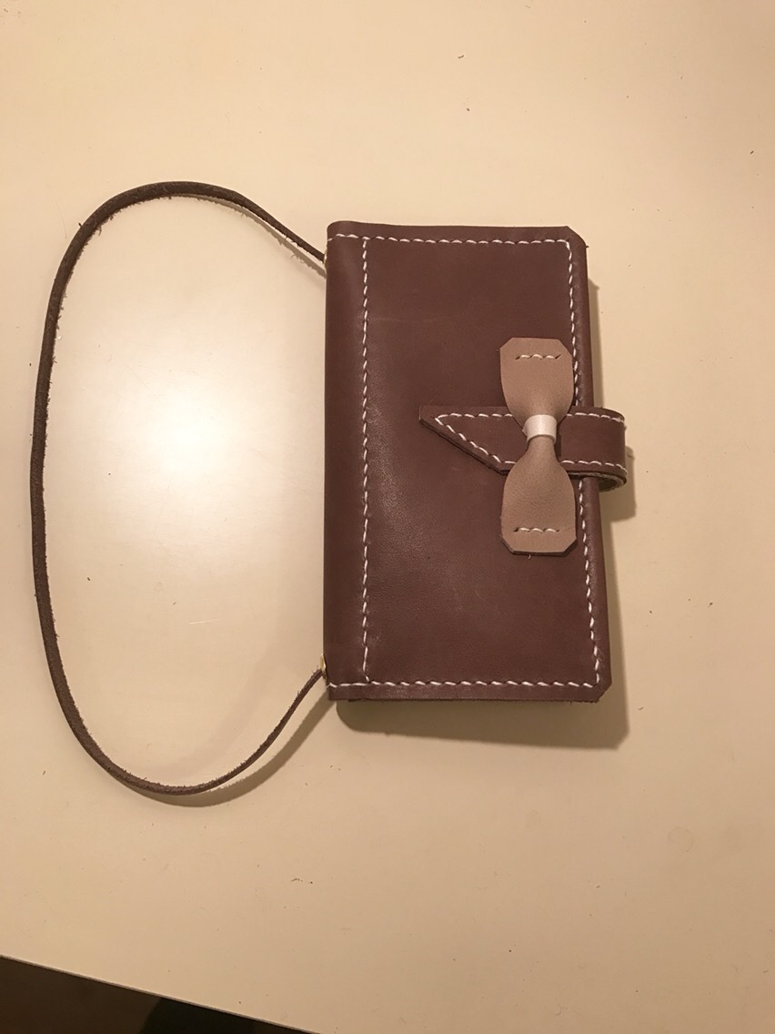 iPhone&コインケース牛革茶色