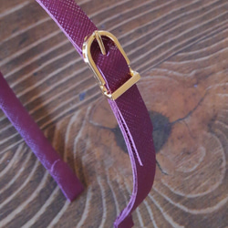 革のカチューシャ　beltstyle　ボルドー 2枚目の画像
