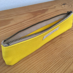 フラットペンケースS（イエロー） 3枚目の画像