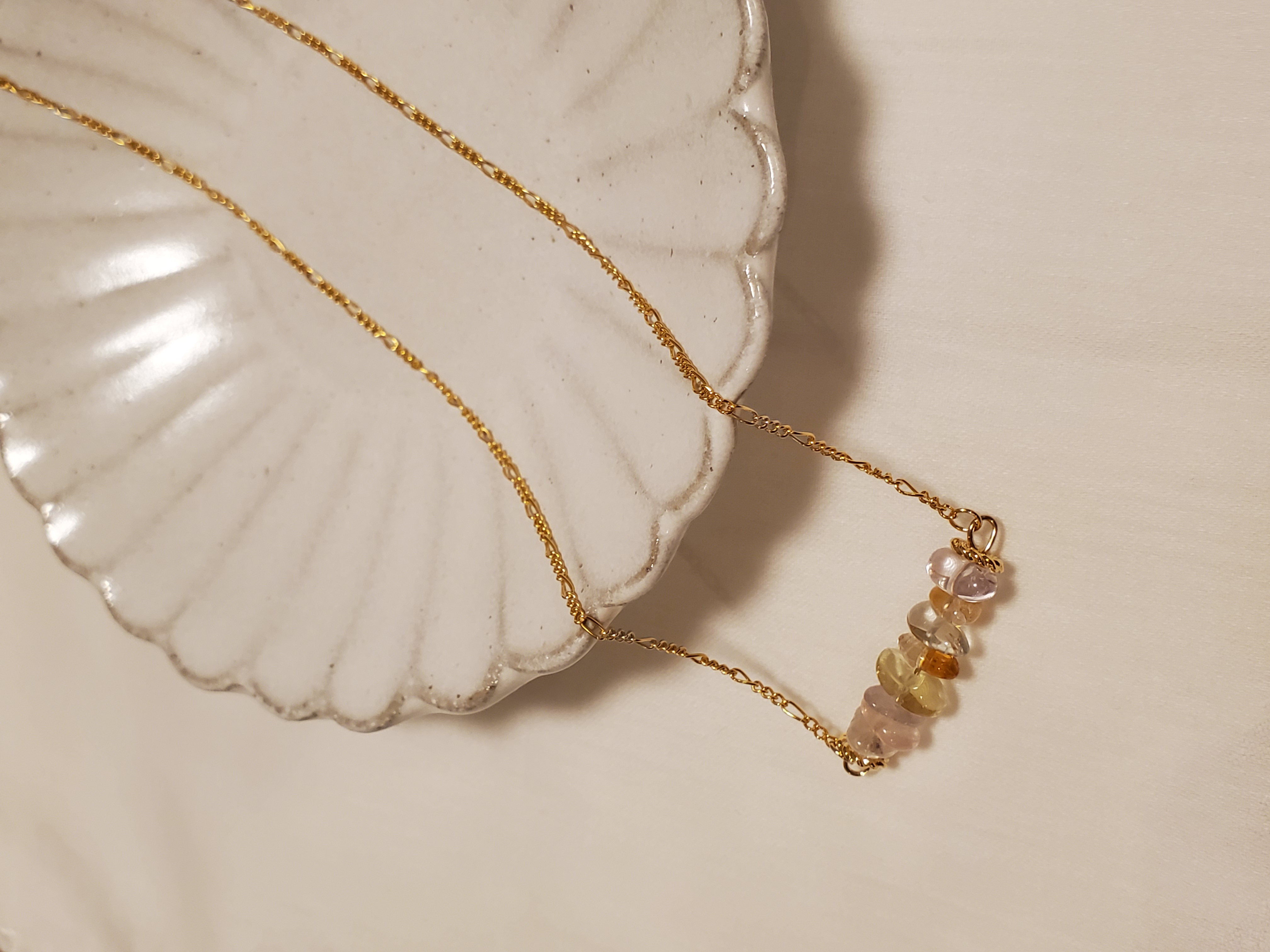 14kgf  宝石質マルチカラーのネックレス