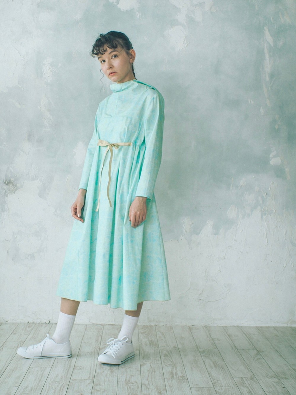 プリントフードワンピース 17,280円