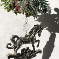 スワッグと木馬のサンキャッチャー　クリスマス 9枚目の画像