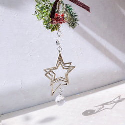 スワッグと星のサンキャッチャー　クリスマス 7枚目の画像