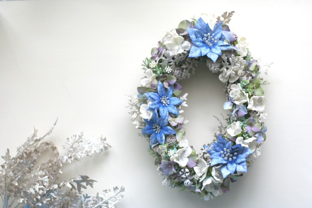 あじさい✨クリスマスリース✨☆№159✨☆ピンクポインセチアクリスマスリー あじさい様専用✨クリスマスリース✨159✨ピンクポインセチア