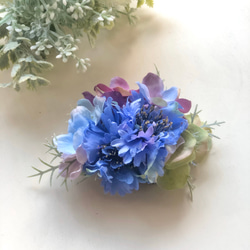 矢車草と紫陽花の青い髪飾り　no.1829 7枚目の画像