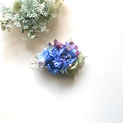 矢車草と紫陽花の青い髪飾り　no.1829 8枚目の画像