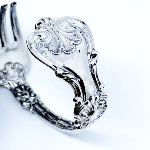 Whiting社製ヴィンテージフォークバングル＜King Edward＞ 銀