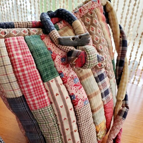 パッチワーク ショルダーバッグ】かぼちゃ型 ショルダーバッグ Pua