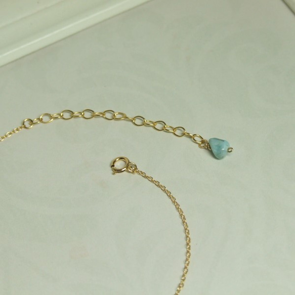 14kgf 腳鍊 ♡ Larimar 第5張的照片