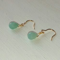 14kgf小巧耳環♡Amazonite 第2張的照片