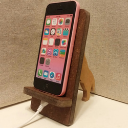 邊境牧羊犬支撐的手機/智慧型手機支架, 深褐色 第3張的照片