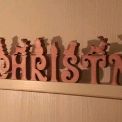 受注制作☆クリスマス☆木製アルファベット文字☆MERRY CHRISTMAS 1枚目の画像