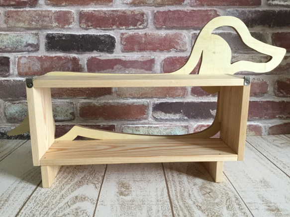 客製化 ☆ 木製 ☆ 迷你臘腸犬展示架 ☆ 壁架 ☆ 壁掛式收納 ☆ 展示櫃 ☆ 配件收納 ☆ 狗狗用品 第2張的照片