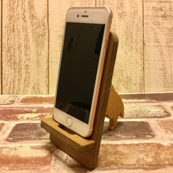 喜樂蒂牧羊犬支撐的手機/智慧型手機支架, 深棕色 第3張的照片