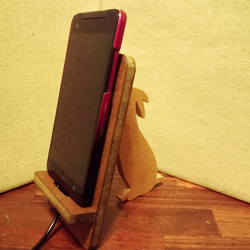 兔子支撐的手機/智慧型手機支架, 深棕色 第4張的照片