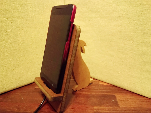 兔子支撐的手機/智慧型手機支架, 深棕色 第4張的照片