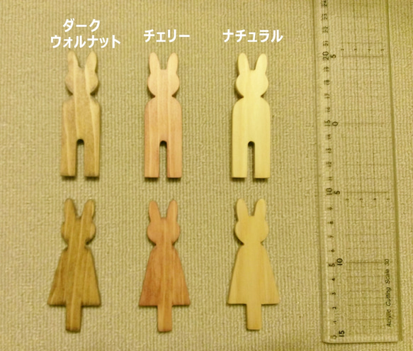 木製うさぎ型トイレサイン☆トイレピクト☆ナチュラル 3枚目の画像