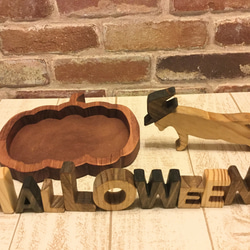 [定制] 木製貓和萬聖節字母雕像，顏色可變 | 秋季裝飾，室內裝飾，手工製作 第4張的照片