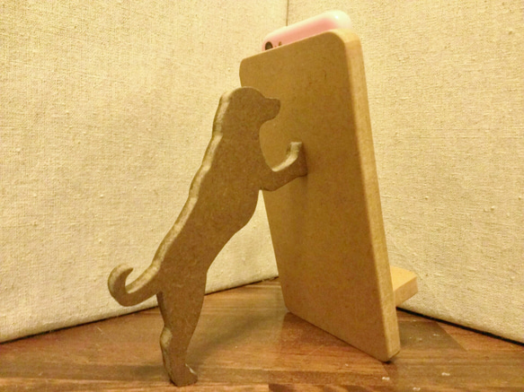 拉布拉多獵犬支持的智能手機支架 Natural ☆ 可以換成黑愛！ 第1張的照片
