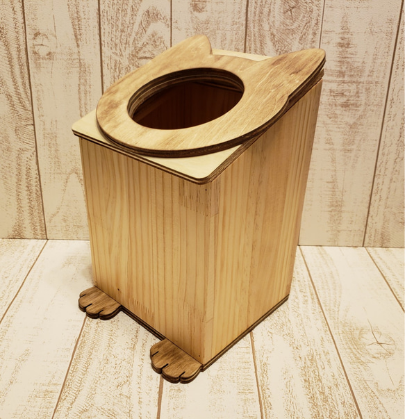 木製貓垃圾桶 | 集塵盒（可訂做，顏色可指定） 第2張的照片
