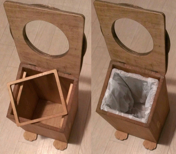 木製貓垃圾桶 | 集塵盒（可訂做，顏色可指定） 第8張的照片