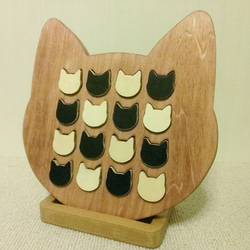 木製ネコ型ミニリバーシ☆チェリー 1枚目の画像