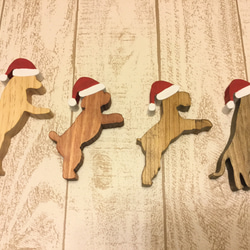 受注制作☆クリスマス☆ミニチュアシュナウザーが遊ぶクリスマス飾り☆Christmas☆Xmas☆犬種・動物の変更可能！ 4枚目の画像