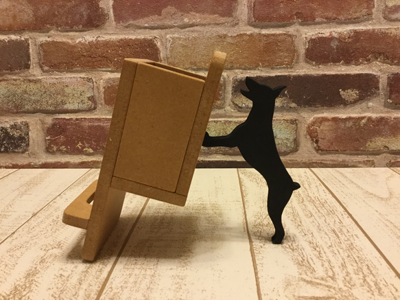 訂做☆ 杜賓犬支援的帶眼鏡盒的iPhone/智慧型手機支架☆ 您可以從顏色樣本中選擇顏色☆ 第2張的照片