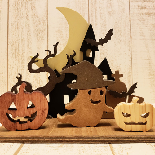 新品未仕立 九寸名古屋帯 ハロウィン ジャックオランタン アイボリー 仕立込 DEPOS デポス ハロウィン かぼちゃ ジャックオーランタン ライト