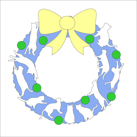 N様追加分☆猫がいっぱいリース☆ 1枚目の画像