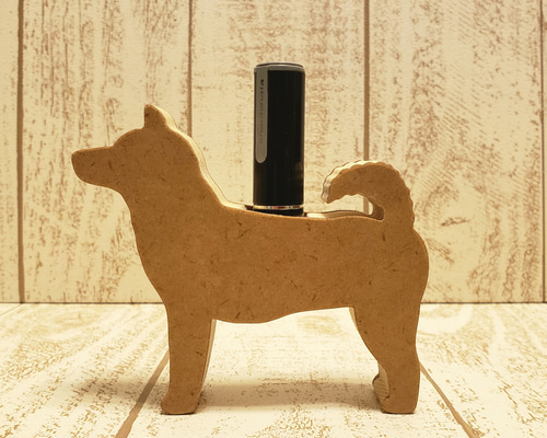 受注制作☆木製☆柴犬の印鑑スタンド☆印鑑置き☆シヤチハタ☆動物・犬