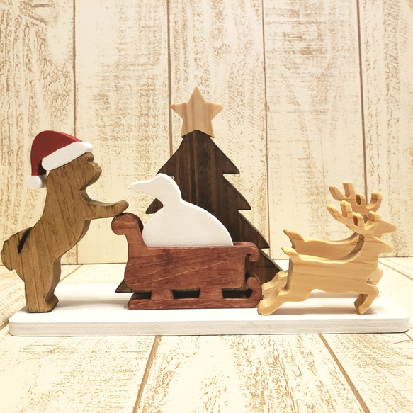 受注制作☆クリスマス☆シーズーが遊ぶクリスマス飾り