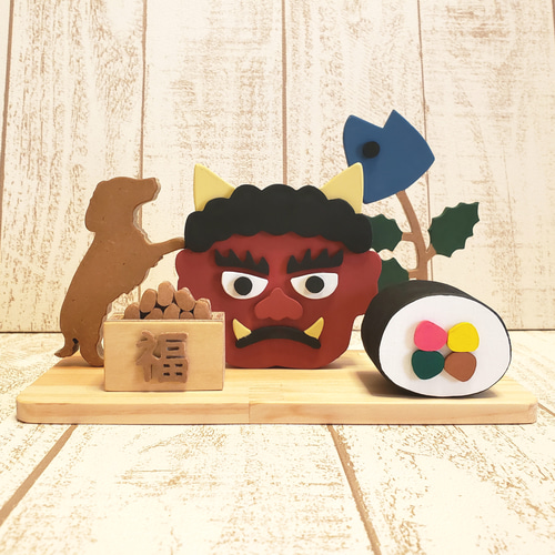 節分☆恵方巻き☆赤鬼