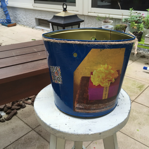 87.（3個セット）リメイク缶 リメ缶 プランター ガーデニング ホワイト