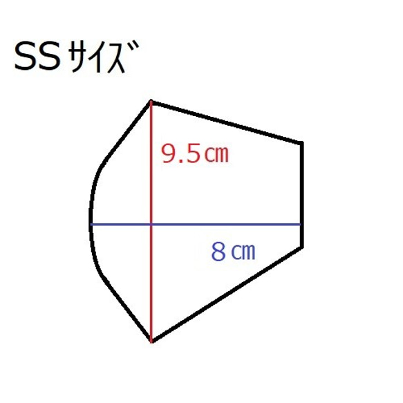 ［SSサイズ］サンカクプリントマスク・ダブルガーゼ 5枚目の画像
