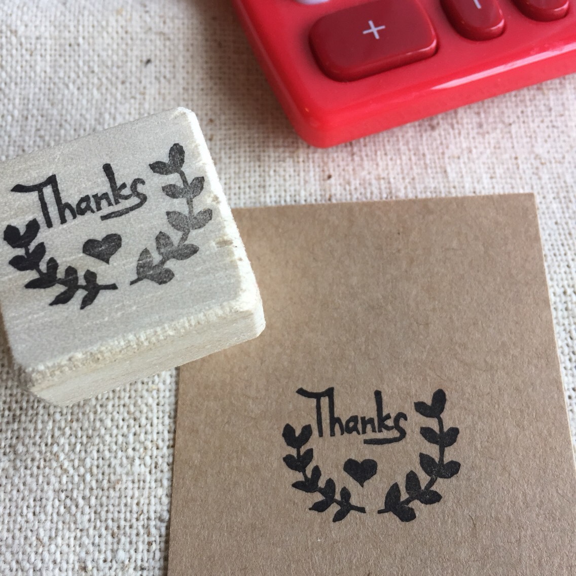 消しゴムはんこNo.507 くま thank you so much