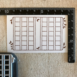 葉っぱのミニ原稿用紙はんこ 2枚目の画像